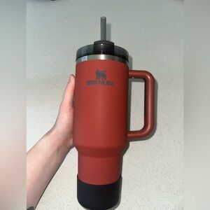 40 oz. Soft matte red dust Stanley cup.